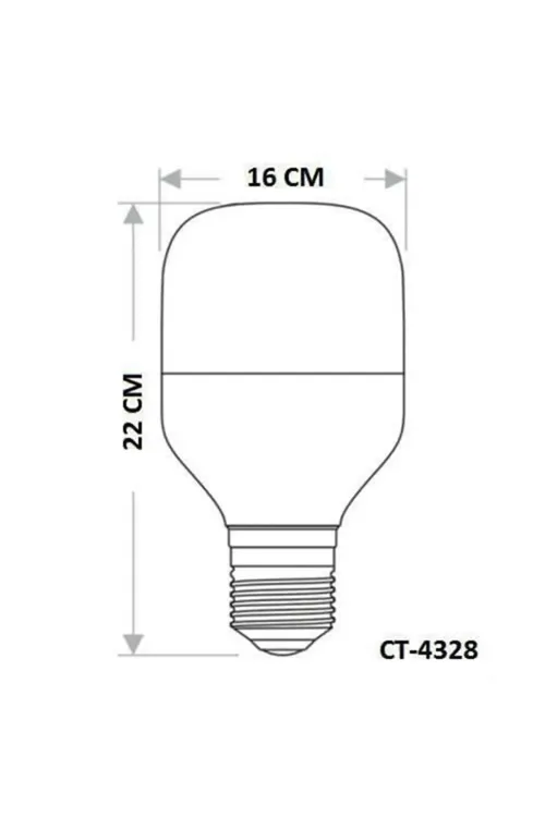 CT-4328 Torch E27 65W LED Ampul 7100 Lumen Süper Parlak Beyaz Işık 6400K Tasarruflu