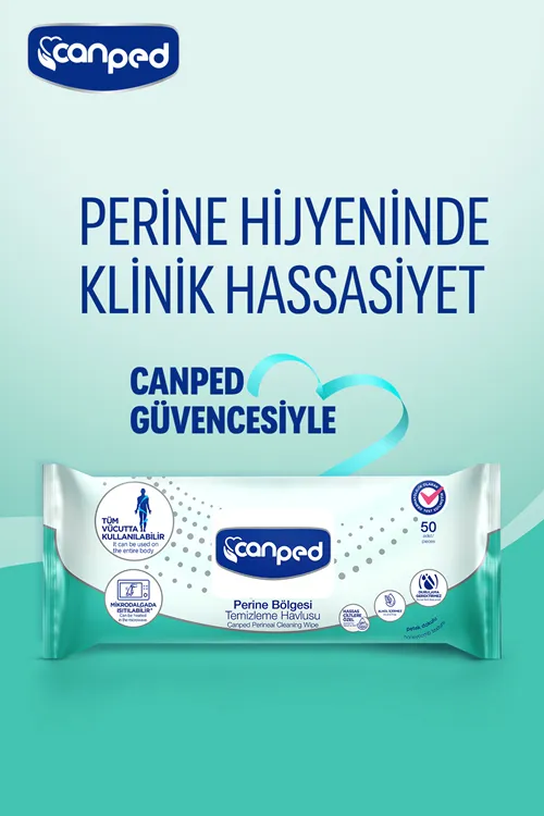 Perine Bölgesi Vücut Temizleme Havlusu 50'Li