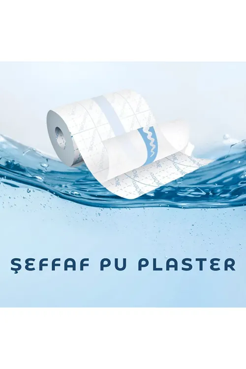 Şeffaf Pu Flaster Su Geçirmez Banyo Bandı Dövme Bandı, Diyaliz Bandı (10CM*10M)