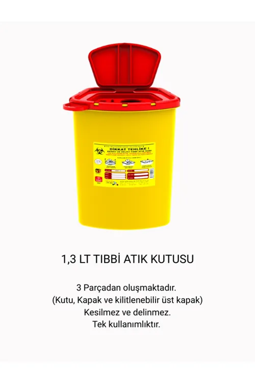 1,3 Lt Tıbbi Atık Kutusu 5'li