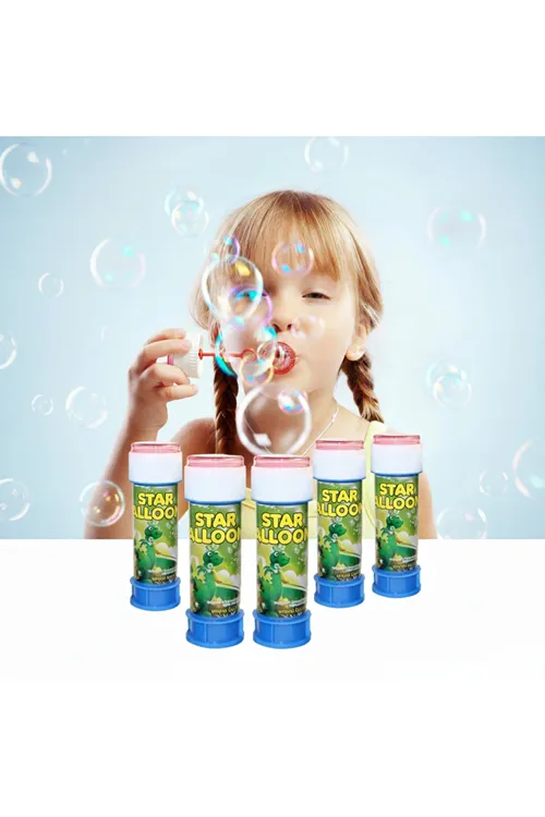 Çocuk Nefes Geliştirme Oyuncağı Star Bubbles Mini Baloncuk Köpük Oyuncak 5 Adet