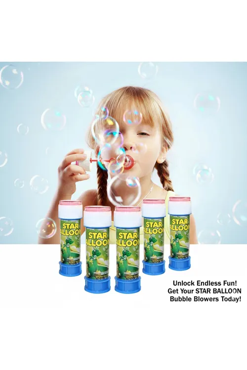 Çocuk Nefes Geliştirme Oyuncağı Star Bubbles Mini Baloncuk Köpük Oyuncak 5 Adet