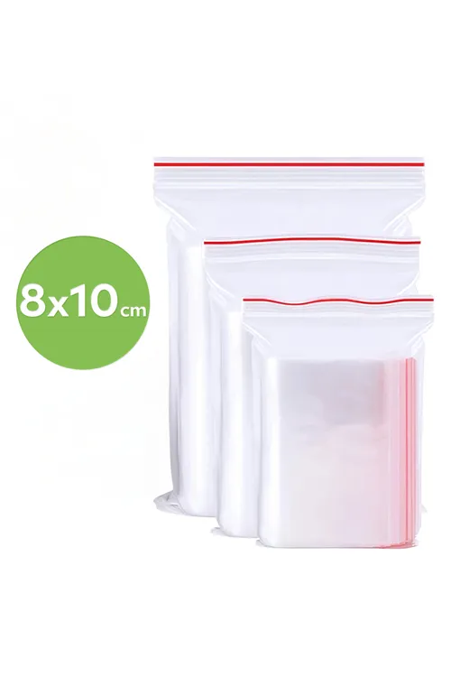 Kilitli Torba Kına Çerez Lokum Poşeti 8x10 100 Adet