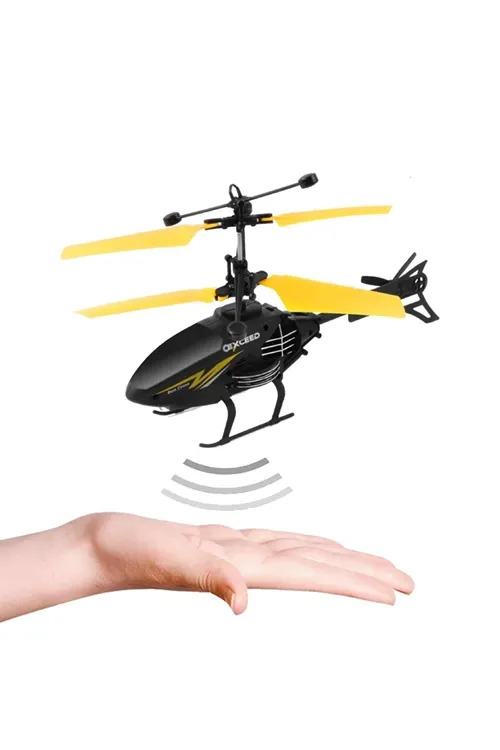Lh-1804 El Sensörlü Usb Şarjlı Uçan Helikopter 20 Cm Karışık Renk( Sarı Yeşil Kırmızı)