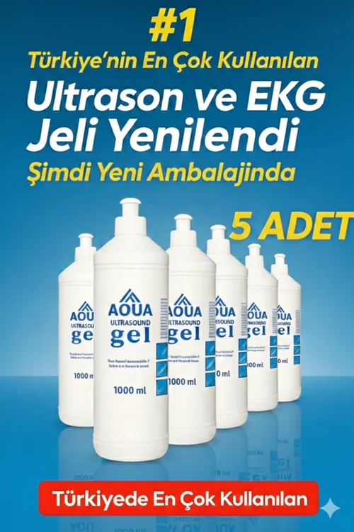 5 Adet EKG Jeli , EEG, EMS, Epilasyon Jeli, Ultrason Jeli ve Kayganlaştırıcı Jel