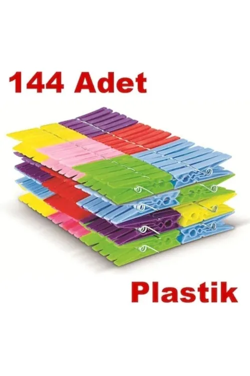 144 Adet Plastik Çamaşır Mandalı