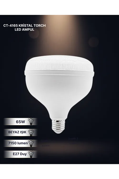 CT-4165 Kristal Led Torch Ampul 65w Beyaz