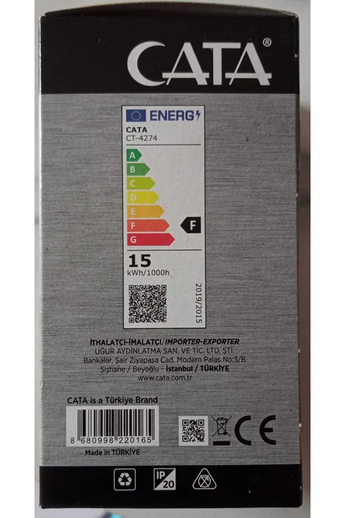 Ct-4274b 15w Led Ampül E27 6500k Beyaz Işık 1550 Lm (15W=100W)