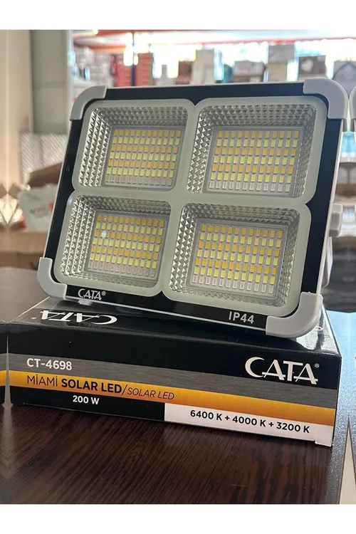 Ct-4698 Miami Solar Led Projektör (YENİ SOLAR PANEL VE PİL ÖMRÜ GÜÇLENDİRİLMİŞ)
