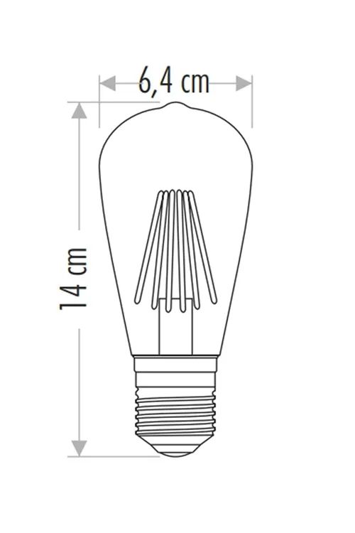 (5ADET)Ct-4290 8W.E27 2700k Sarı Led Rustik Ampul