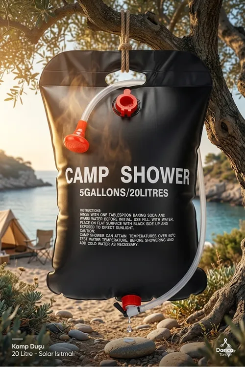 Kamp Duşu 20 LT Portatif Taşınabilir Kompakt Camp Shower 20 Litre Outdoor Duş Kamp Duş Piknik Duş