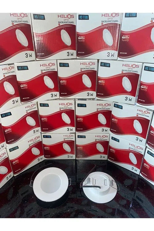 Opto 3 Watt Led Spot Beyaz Kasa Beyaz Işık Iç Çapı : 6 Cm Dış Çapı 8 Cm