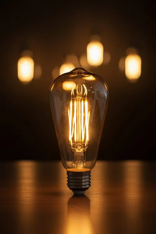 ST6 LED Filament Ampul 6W 2700K Amber Cam – Sarı Işık – 600 Lümen