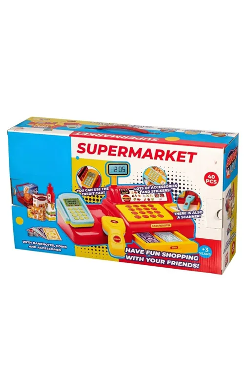Benim Marketim - Shop-Joy Süper Market Yazar Kasası 43 Parça Eğitici Oyun Seti