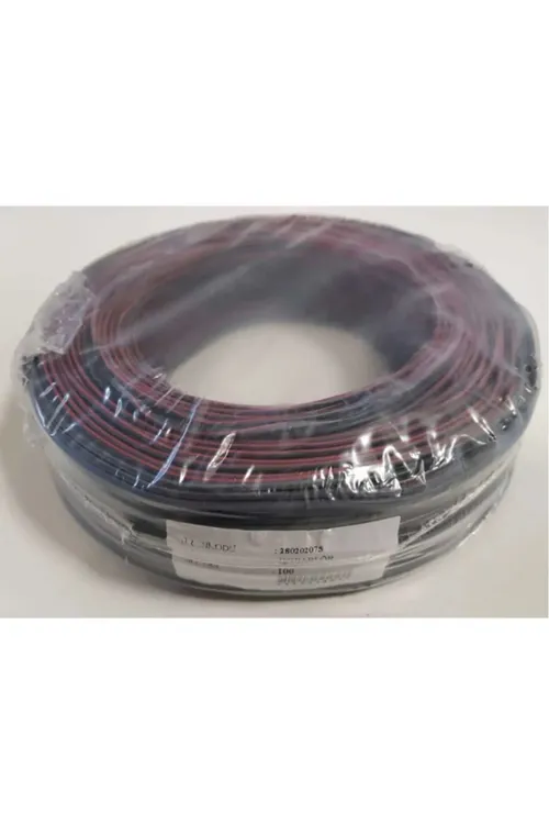 Kırmızı Siyah Zayıf Akım Hoparlör Kablosu 2x0.75 mm 25 Metre CCA