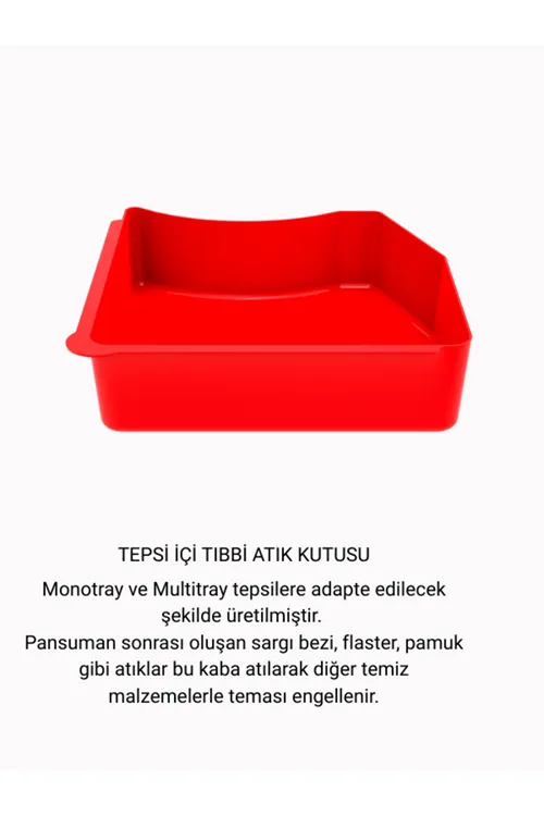 Tepsi İçi Tıbbi Atık Kutusu 2'li