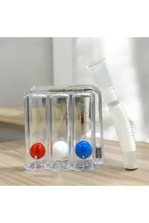 Triflo Solunum Egzersiz Cihazı 3 Üfleme Topu (Nefes Egzersiz Aleti)