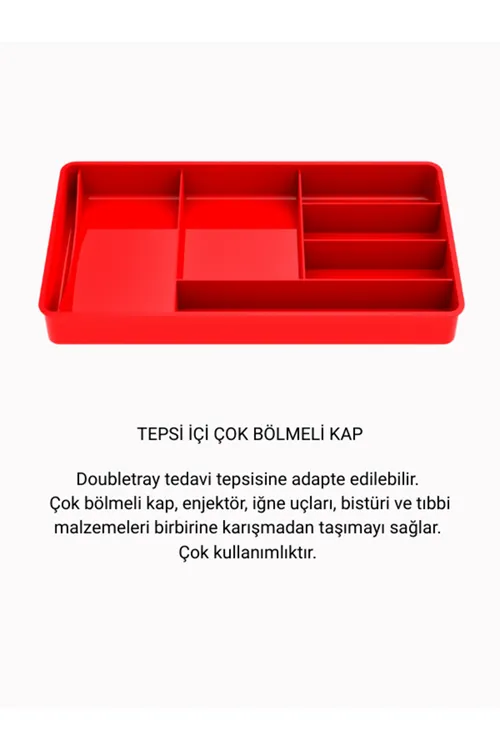 Tedavi Tepsi İçi Çok Bölmeli Kap 3'lü