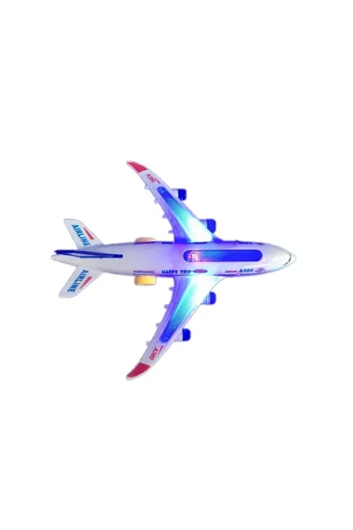 Pilli Işıklı Sesli Uçak Airbus Pilli Oyuncak sdgnh 1038993