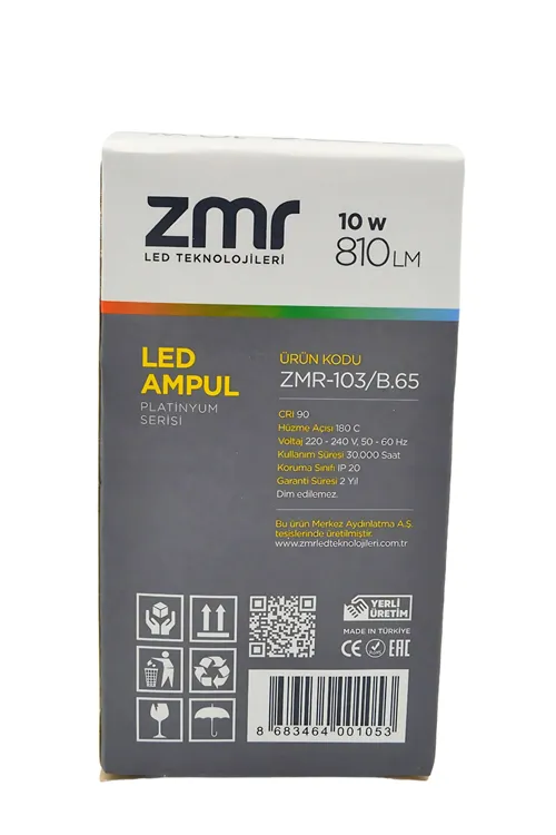 10 WATT BEYAZ RENK LED AMPÜL