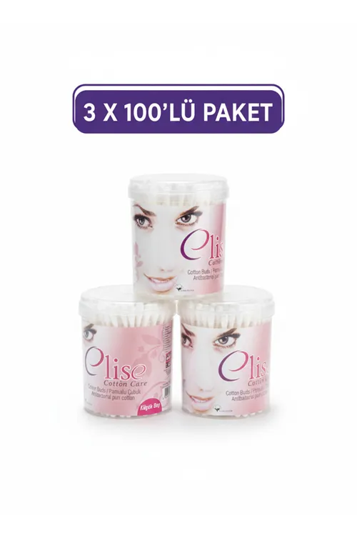 Kulak Temizleme Çubuğu 3 Paket 100'lü Aile Paketi