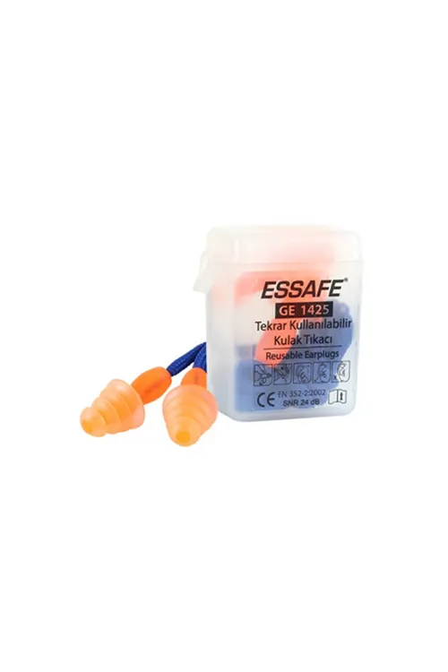 Silikon ve Tekstil İpli Kulak Tıkacı Essafe