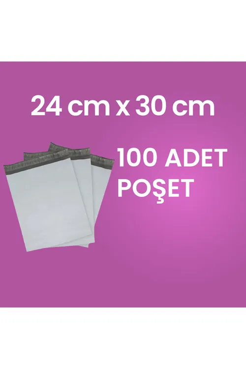 24 CM x 30 CM Cepsiz Kargo Poşeti (100 Adet) Kargo Paketi Gri