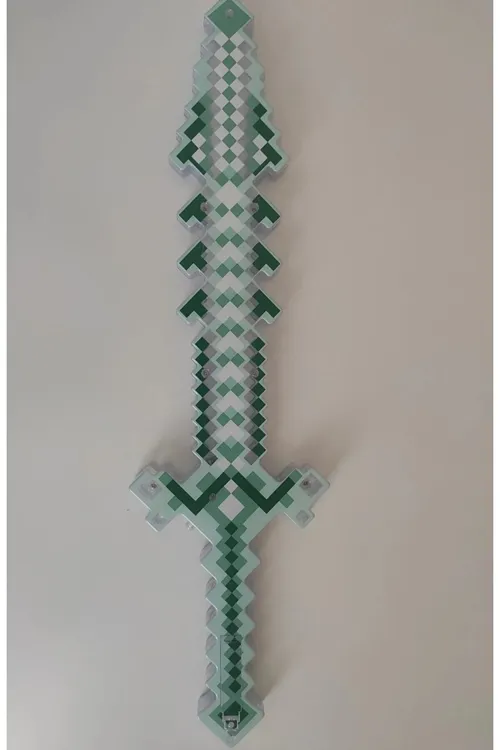 Minecraft Işıklı Kılıç 50 Cm Sesli Işıklı 1 Adet Yeşil Renk