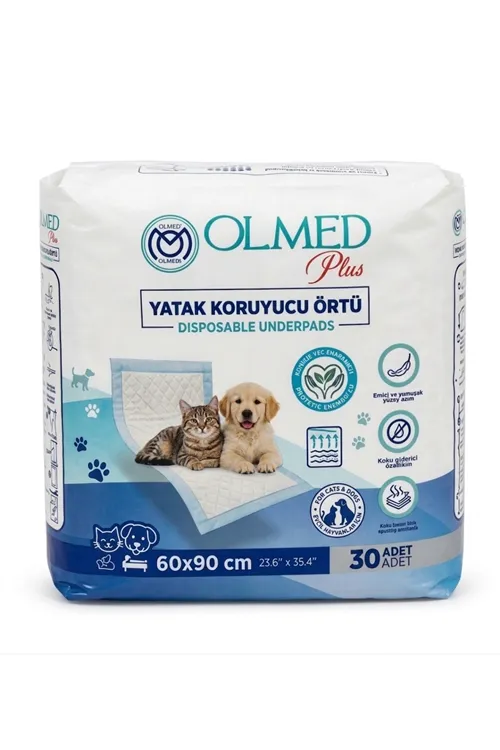 60x90 Cm Kedi Köpek Çiş Pedi 30'lu X 4 Paket (120 Adet)