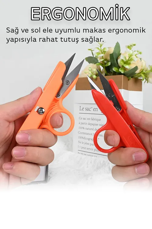 İplik Temizleme Makası 1 Adet Keskin Uçlu El Işi Terzi Dikiş Kumaş Kağıt Kesimi
