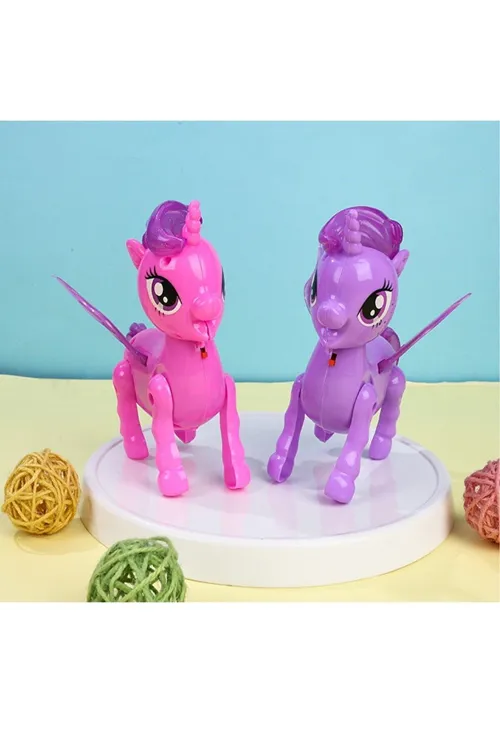 Mor Unicorn Oyuncak Bebeklerin Emekleme Arkadaşı Sesli Işıklı Yürüyen Unicorn Oyuncak 1 Adet