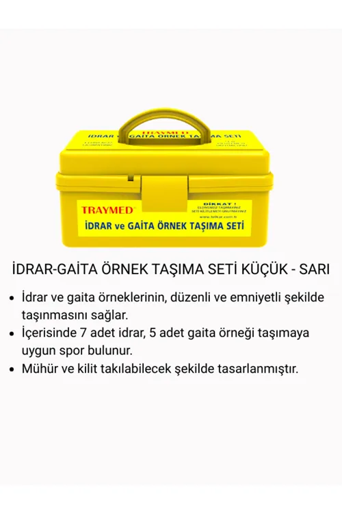 İdrar - Gaita Örnek Taşıma Çantası Küçük - Sarı