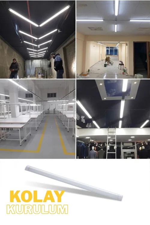 120 Cm 36w BEYAZ Yatay Led Bant Etanj Armatür- Tasarruflu Ampül- Ultralife- Lighting