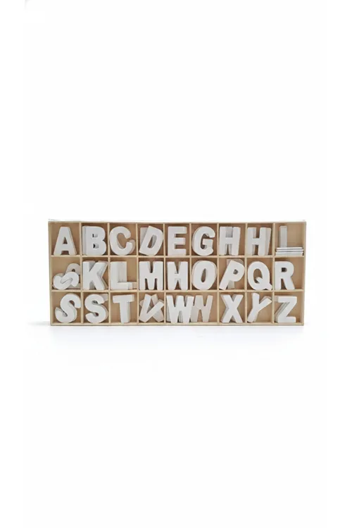 Ahşap Puzzle Alfabe Harfleri Öğrenme Eğitici Bul Tak- Yap Boz Oyuncak