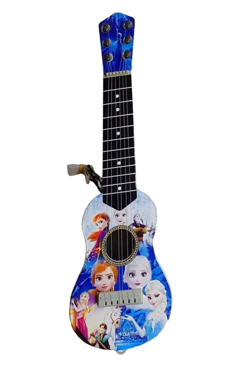 Oyuncak 6 Telli Frozen Modelli Akort Edilebilir Gitar Ispanyol Çocuk Gitarı 48 Cm.