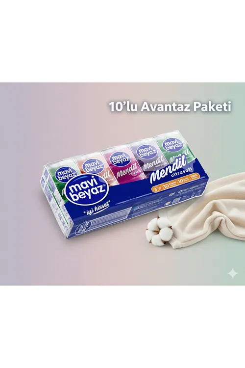 Cep Mendil 10'lu Avantaj Paket - Klasik Cep Mendili 10lu