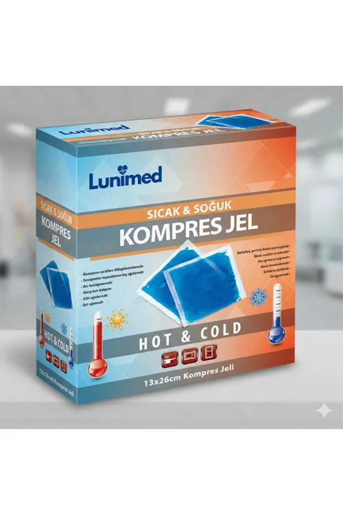 Termojel Jel Kompres Kılıflı 13x26 Cold Pack Sıcak Soğuk Termo Jel Buz Jel Termojel Seti