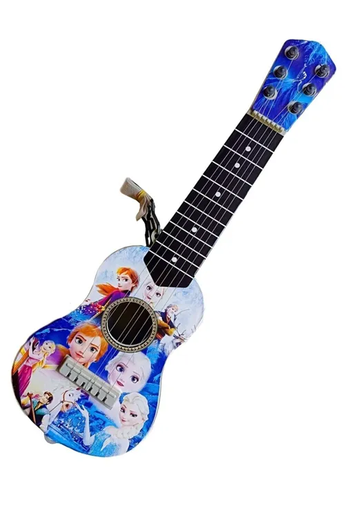 Oyuncak 6 Telli Frozen Modelli Akort Edilebilir Gitar Ispanyol Çocuk Gitarı 48 Cm.