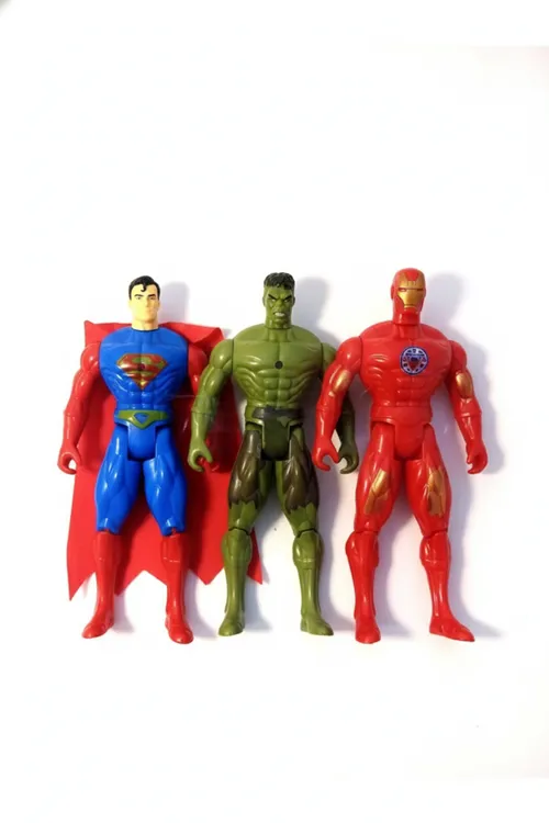Süper Kahramanlar Superman - Hulk - Örümcek Adam Oyuncak Figürleri