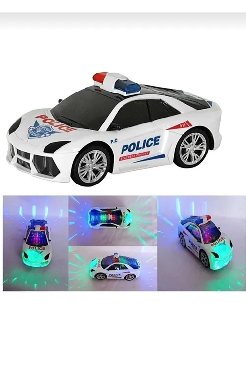 Oyuncak Polis Arabası Pilli Çarptıkça Yön Değiştiren Işıklı Sesli Polis Arabası