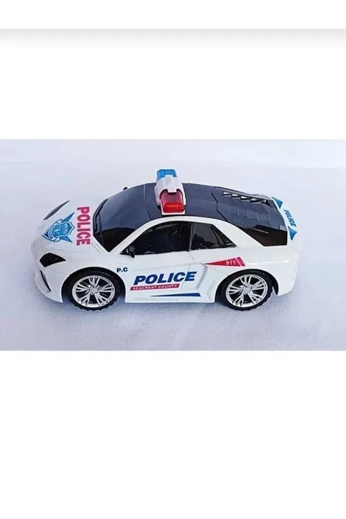 Oyuncak Polis Arabası Pilli Çarptıkça Yön Değiştiren Işıklı Sesli Polis Arabası