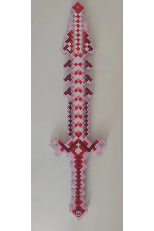 Minecraft Işıklı Kılıç 50 Cm Sesli Işıklı 1 Adet Kırmızı Renk