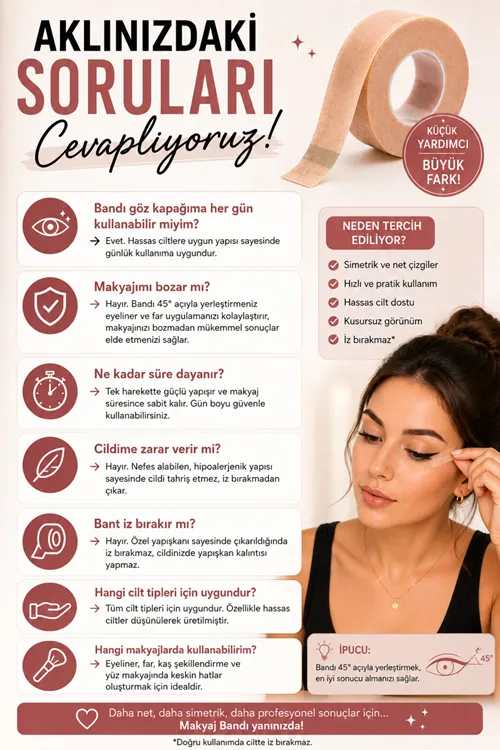 Makyaj Bandı Burun Cilt Yanak Parmak Bant Kapatıcı Fondöten Eyeliner Makyaj Ürünleri Kadın Bakım