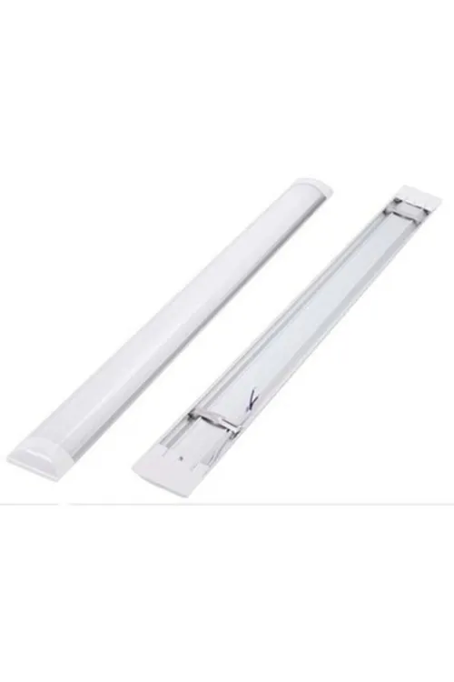 10'lu Paket 120 Cm 40 Watt Çift Sıra Ledli Led Bant Armatür 6500 Kelvin Beyaz Renk