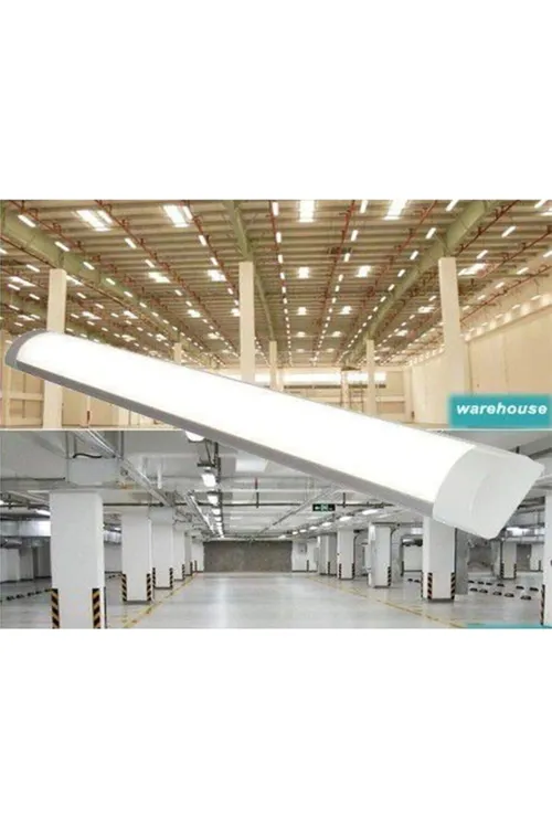 10'lu Paket 120 Cm 40 Watt Çift Sıra Ledli Led Bant Armatür 6500 Kelvin Beyaz Renk