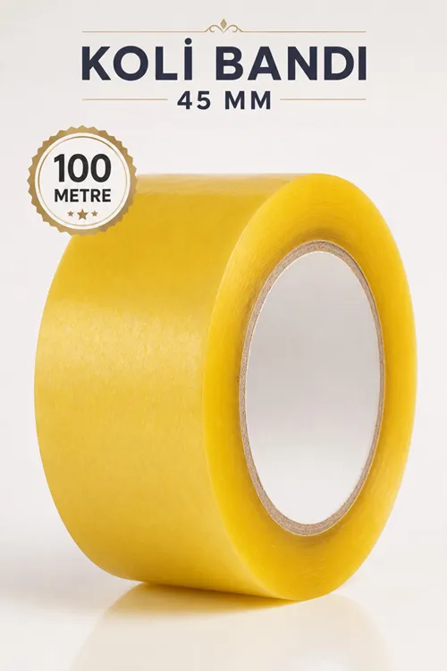Şeffaf Koli Bandı 45 Mm X 100 Mt Yapışkanlı Kopmayan Bant Bandı Bantları