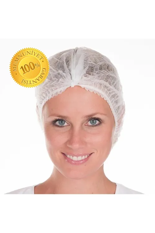 Saç Bonesi Bone Beyaz Tek Kullanımlık 100 Lü Paket Medikal Bone
