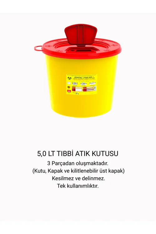 Tıbbi Atık Kutusu 5 LT 5 Adet