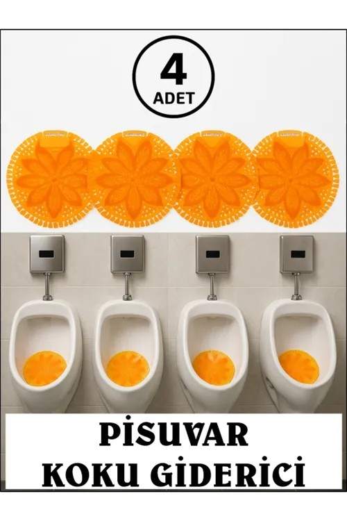 Pisuvar Koku Giderici Süzgeç Mango Kokulu 4'lü Ekonomik Paket Pisuar Süzgeci Pisuvar Blok