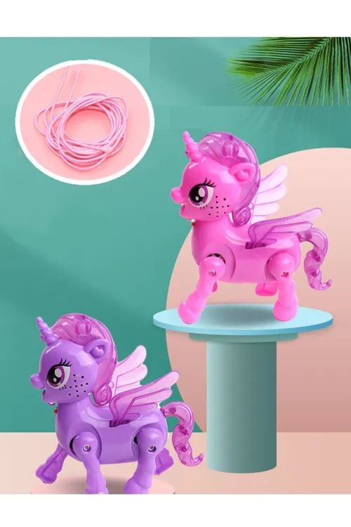 Bebeklerin Emekleme Arkadaşı Sesli Işıklı Yürüyen Unicorn Oyuncak 1 Adet
